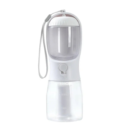 10Oz Bpa-Free ABS+PC Portable Dog Water Bottle, 3-In-1 Pet Travel Bowl Dispenser with 20Oz Capacity, 100G Snack Compartment & Built-In Poop Bag Holder, Summer Outdoor Walking Hiking Accessory for Large Dogs